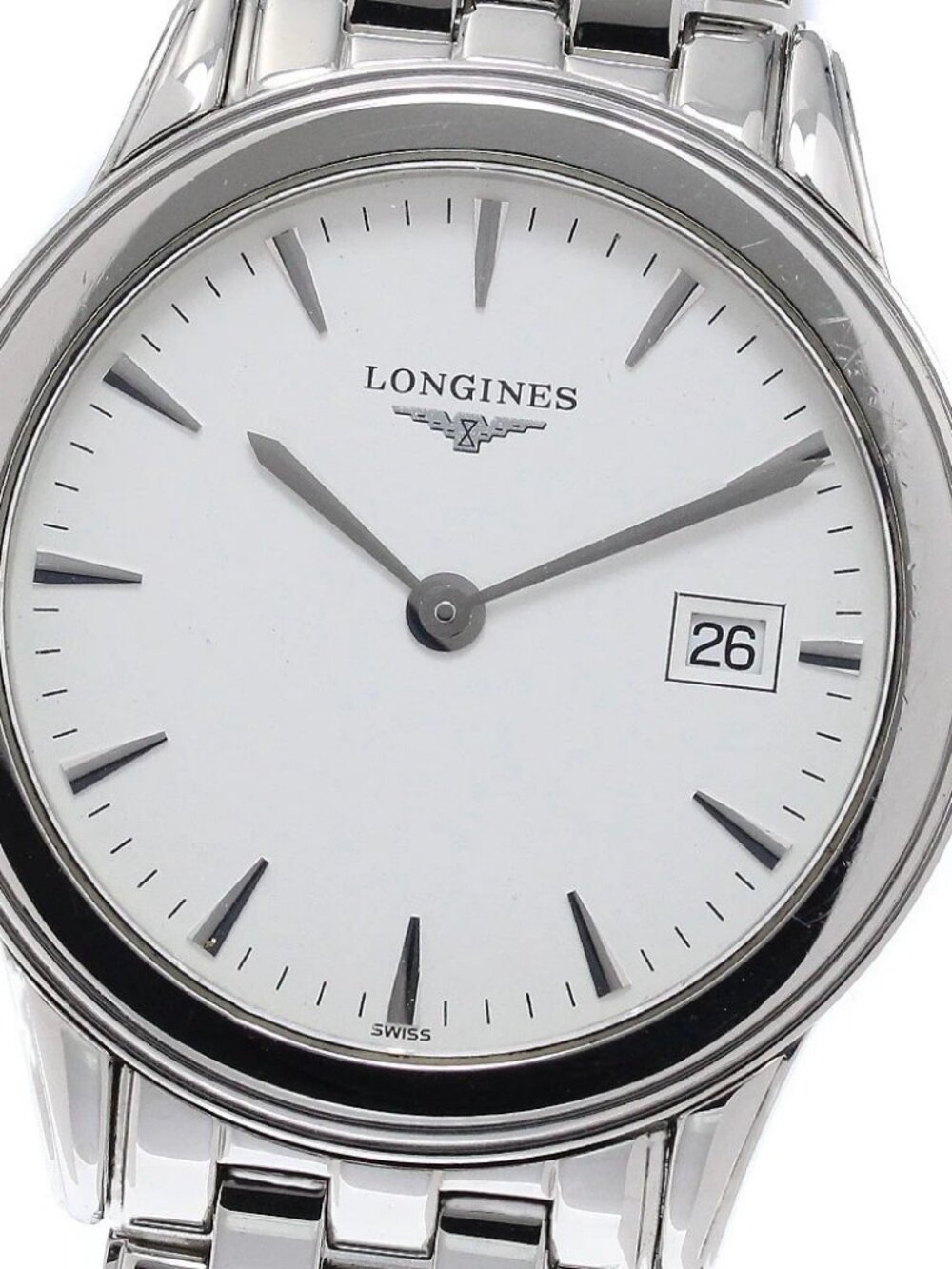 LONGINES Flagship L4.736.4 Date white Dial Quartz Men's Watch_960206